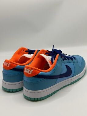 Nike Dunk Low Retro Blue Fury Deep Royal Orange Men’s Size 10.5